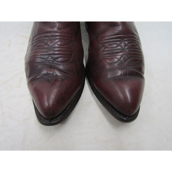 Texas Brand USA Mens Size 10 EE Burgundy Leather Western Cowboy Boots